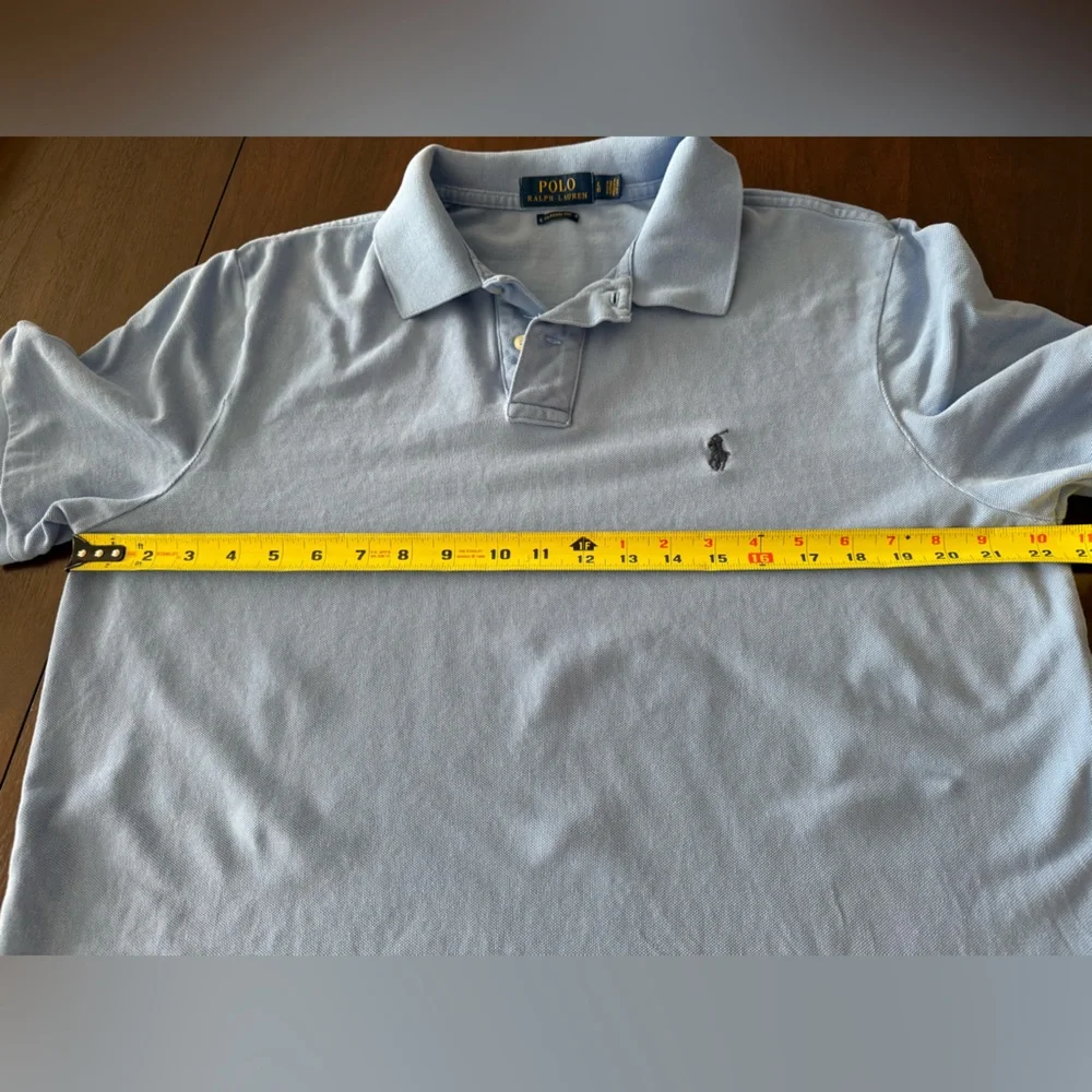 Polo Ralph Lauren | Size Large | Mens Light Blue Solid Polo Short Sleeve Spring